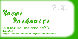 noemi moskovits business card